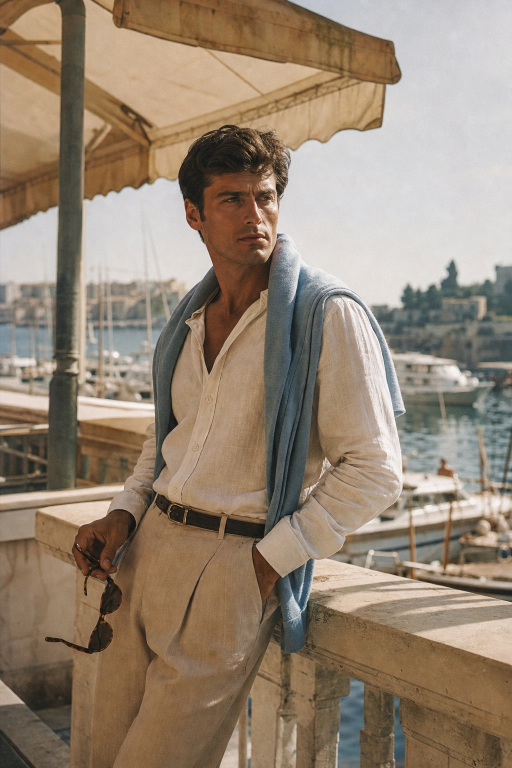 Alain Delon old money seasonal style moodboard
